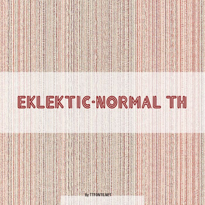 Eklektic-Normal Th example